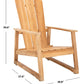Safavieh San Juan Teak Adirondack Chair | Outdoor Chaise Lounges | Modishstore - 4
