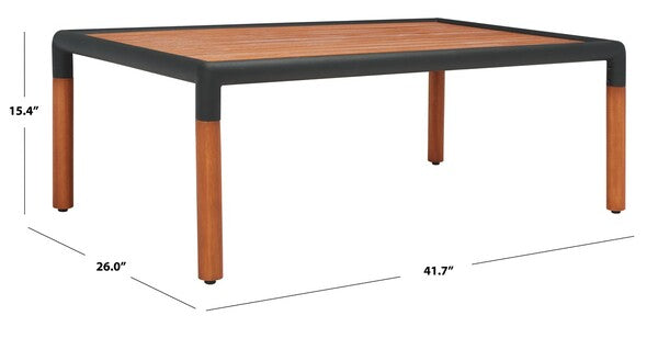 Safavieh Tommy Metal & Wood Coffee Tabl | Outdoor Tables | Modishstore - 3