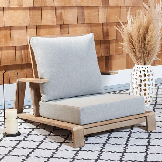 Safavieh Lanai Wood Patio Chair | Outdoor Chaise Lounges | Modishstore