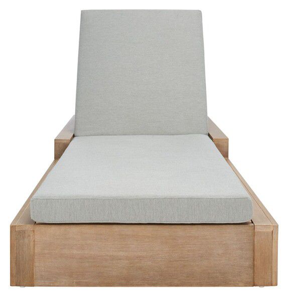 Safavieh Lanai Wood Chaise Lounge Chair - Dark Brown | Outdoor Chaise Lounges | Modishstore - 2