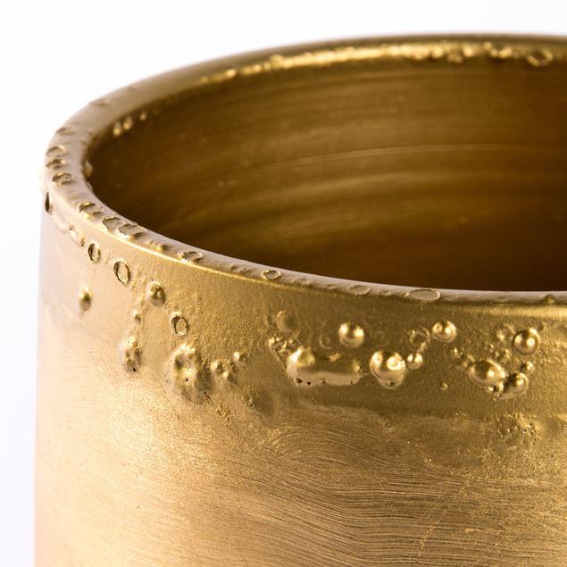 Raku Gilded LG Cachepot S/2 By Gold Leaf Design Group | Planters, Troughs & Cachepots | Modishstore - 2