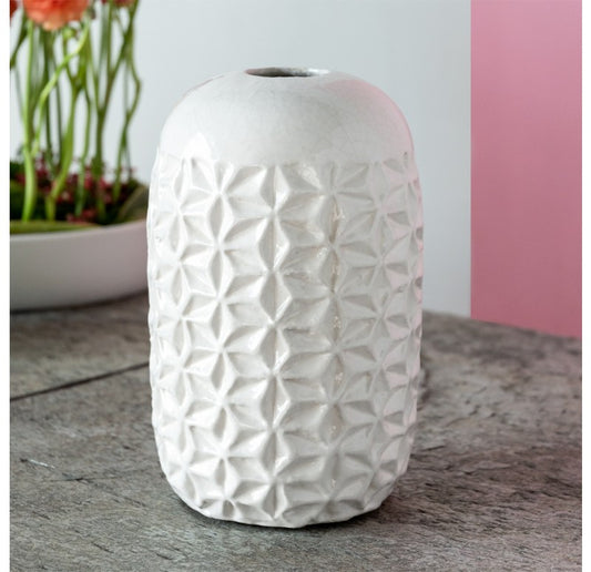 Repoto Vase, White, 9.75"H (Set of 2) by Gold Leaf Design Group | Vases | Modishstore
