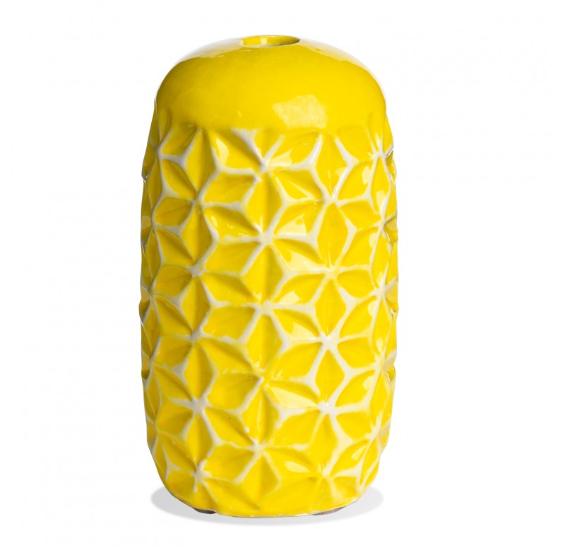 Repoto Vase, Yellow, 7.75"H ( Set of 2) by Gold Leaf Design Group | Vases | Modishstore - 3