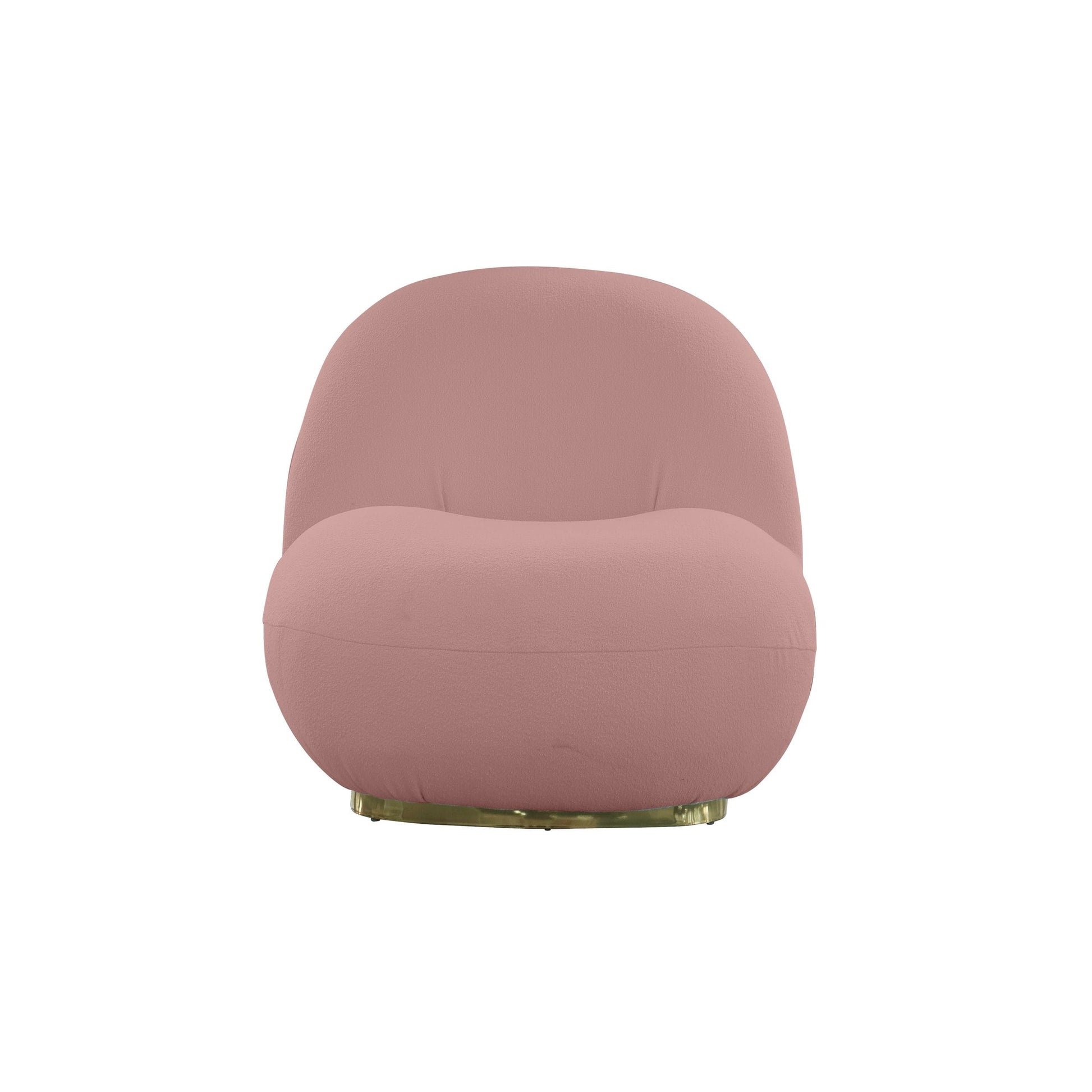 Modrest Crestone - Modern Pink Sherpa Accent Chair | Lounge Chairs | Modishstore - 2