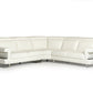 Estro Salotti Crosby Modern White Italian Leather Sectional Sofa | Modishstore | Sofas