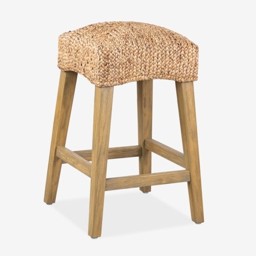 Quinn Driftwood/Waterhyacinth Counter Stools (K/D), Natural Set of 2 by Jeffan | Counter Stools | Modishstore - 6