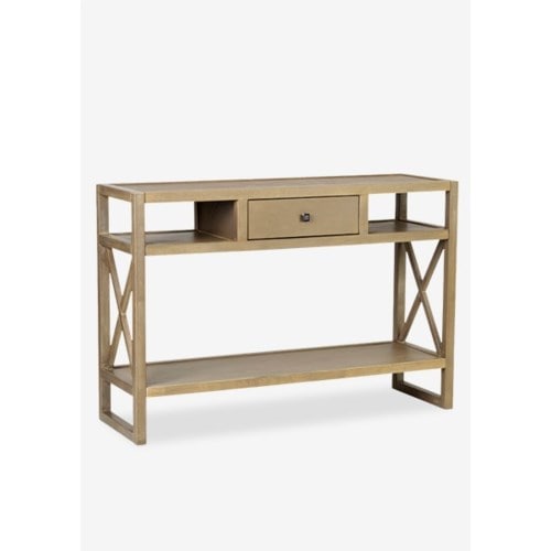 Durban Solid Wood Rectangular Console Table Grey - KD by Jeffan | Console Tables | Modishstore - 10