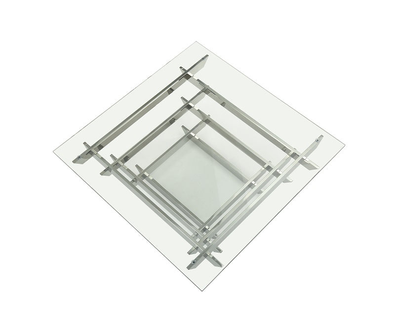 Modrest Upton Modern Square Glass Coffee Table-2