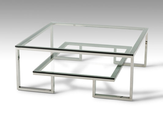 Modrest Topaz Modern Glass Coffee Table | Modishstore | Coffee Tables