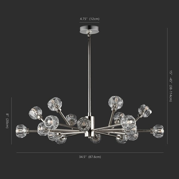 Safavieh Breyer Crstal Chandelier | Chandeliers | Modishstore - 3