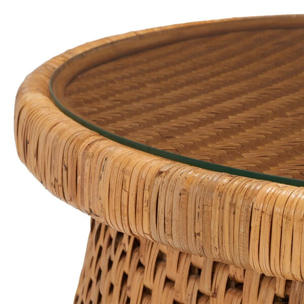Safavieh Lianne Rattan Rd Coffee Table | Coffee Tables | Modishstore - 4