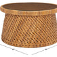 Safavieh Lianne Rattan Rd Coffee Table | Coffee Tables | Modishstore - 3