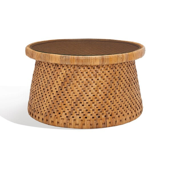 Safavieh Lianne Rattan Rd Coffee Table | Coffee Tables | Modishstore - 2