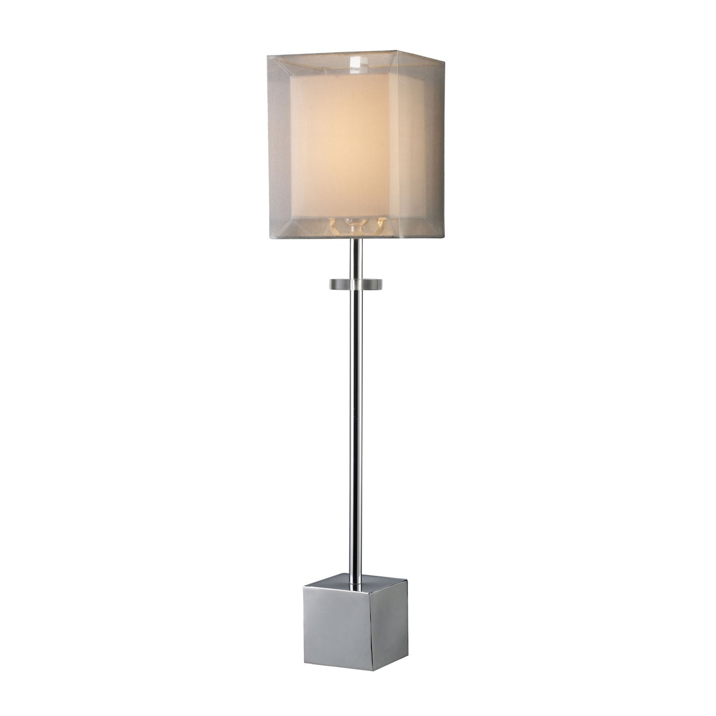 Dimond Lighting Exeter Table Lamp In Chrome With Double-Framed Shade | Modishstore | Table Lamps