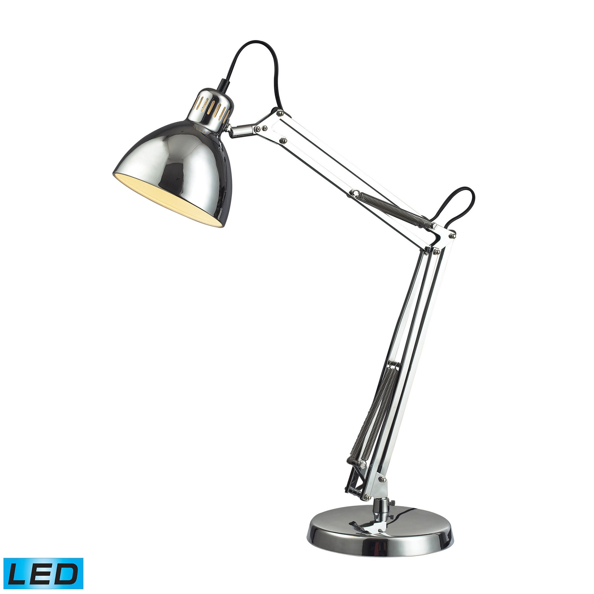 Dimond Lighting Ingelside Desk Lamp In Chrome With Chrome Shade | Modishstore | Desk Lamps