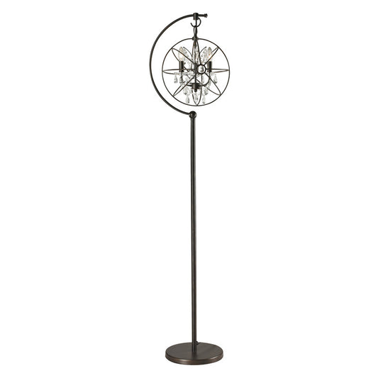 Dimond Lighting Restoration Globe Floor Lamp With Crystal - D2422 | Modishstore | Floor Lamps