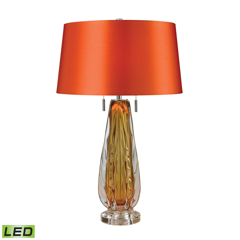 Dimond Lighting Modena Free Blown Glass Table Lamp - Amber | Modishstore | Table Lamps