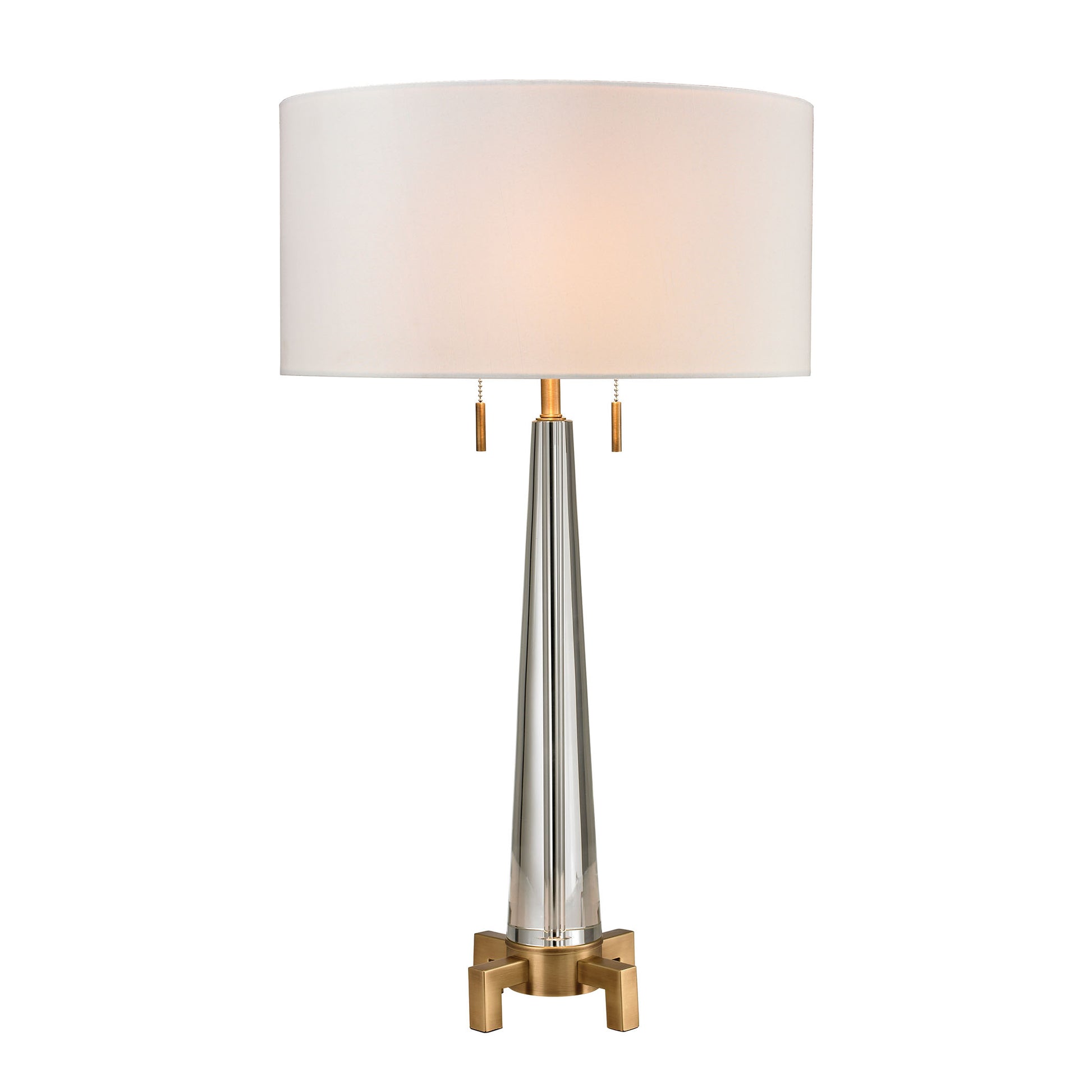 Dimond Lighting Bedford Solid Crystal Table Lamp in Aged Brass Table Lamps, Dimond Lighting, - Modish Store