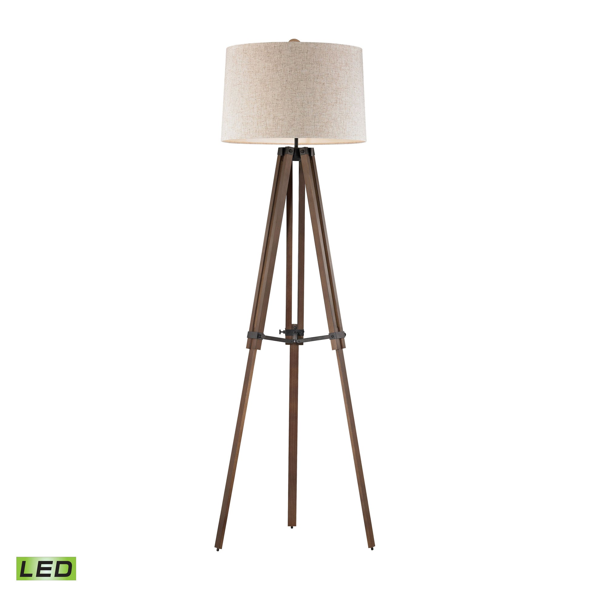 Dimond Lighting Wooden Brace Tripod Floor Lamp | Modishstore | Floor Lamps