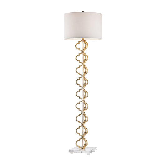Dimond Lighting Castile 1 Light Floor Lamp In Gold Leaf | Modishstore | Floor Lamps