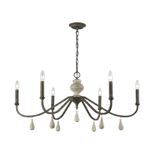 French Connection 6-Light Chandelier ELK Home | Chandeliers | Modishstore