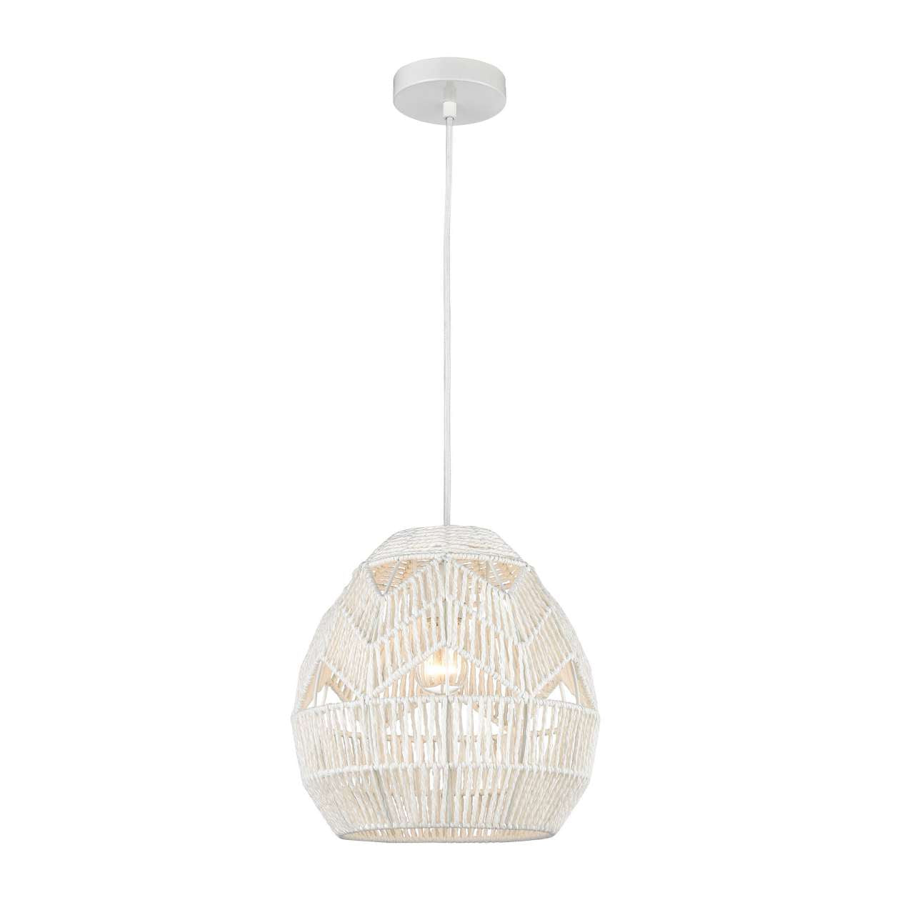 Boho 1-Light Mini Pendant in White ELK Home | Pendant Lamps | Modishstore