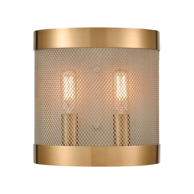 Line in the Sand 2-Light Wall Sconce in Satin Brass and Antique Silver ELK Home | Sconces | Modishstore