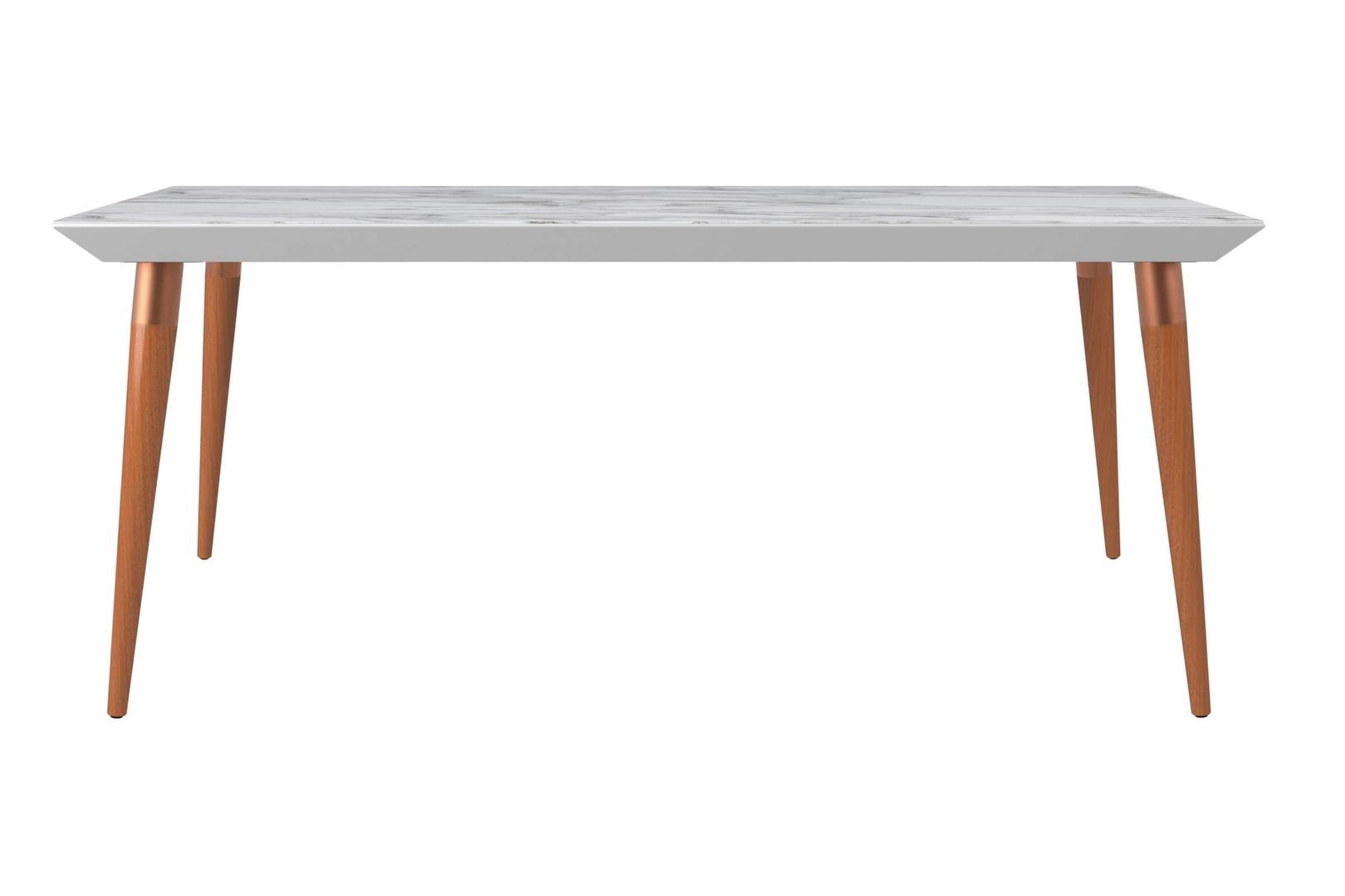 Manhattan Comfort Utopia 70.86" Modern Beveled Rectangular Dining Table with Glass Top | Dining Tables | Modishstore-5