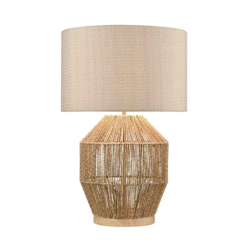 Corsair Table Lamp in Natural Finish with a Mushroom Linen Shade ELK Home | Table Lamps | Modishstore
