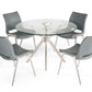 Modrest Dallas - Modern Brushed Stainless Steel Dining Table | Modishstore | Dining Tables