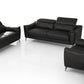 Divani Casa Danis - Modern Black Leather Sofa Set | Sofas | Modishstore - 2