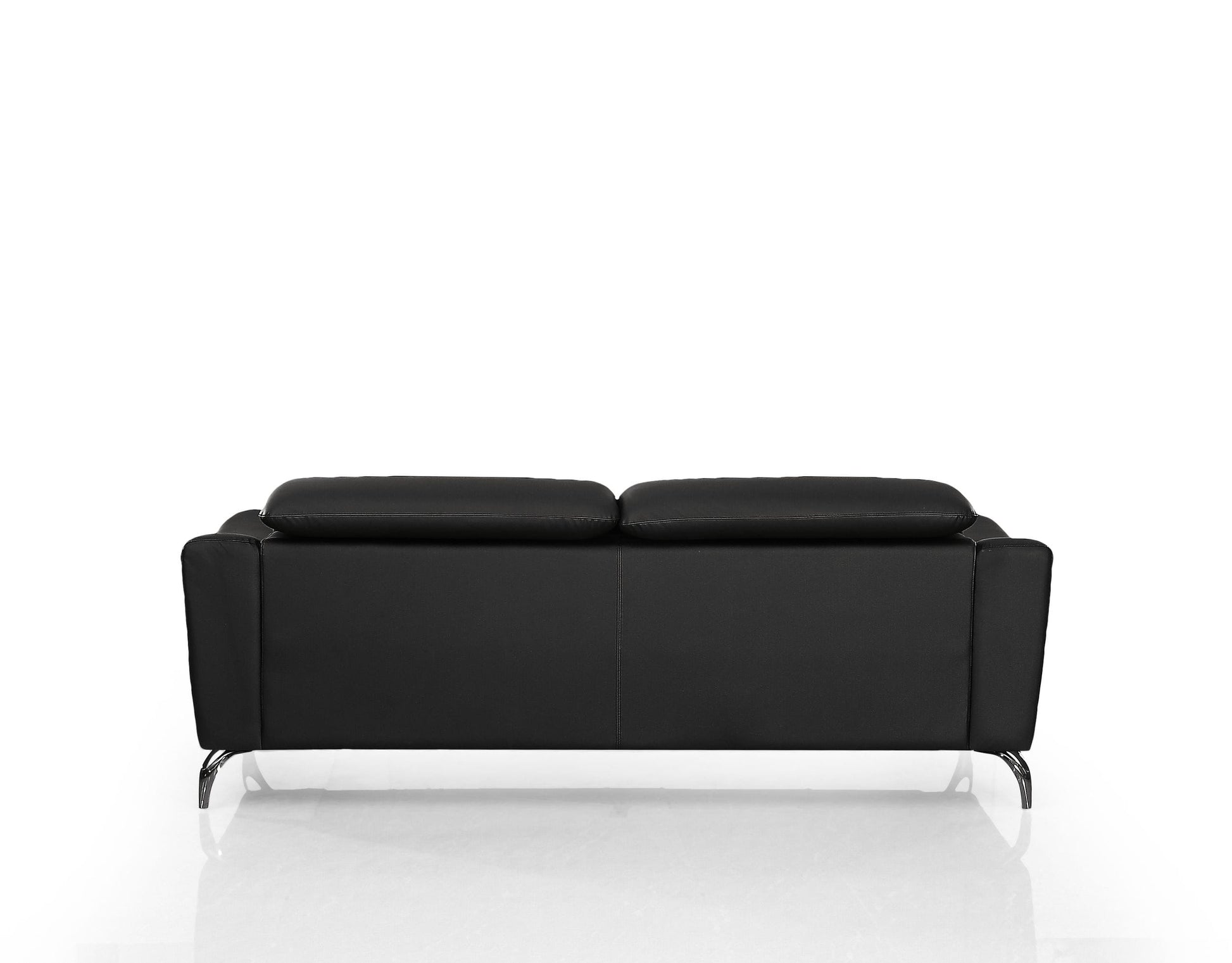 Divani Casa Danis - Modern Black Leather Sofa | Sofas | Modishstore - 3