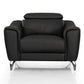 Divani Casa Danis - Modern Black Leather Chair | Lounge Chairs | Modishstore - 2