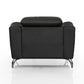 Divani Casa Danis - Modern Black Leather Chair | Lounge Chairs | Modishstore - 3
