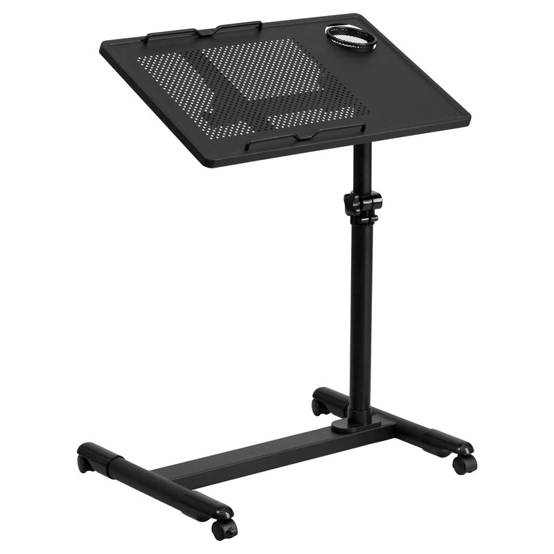 Adjustable Height Steel Mobile Computer Desk by Flash Furniture | Desks | Modishstore - 1