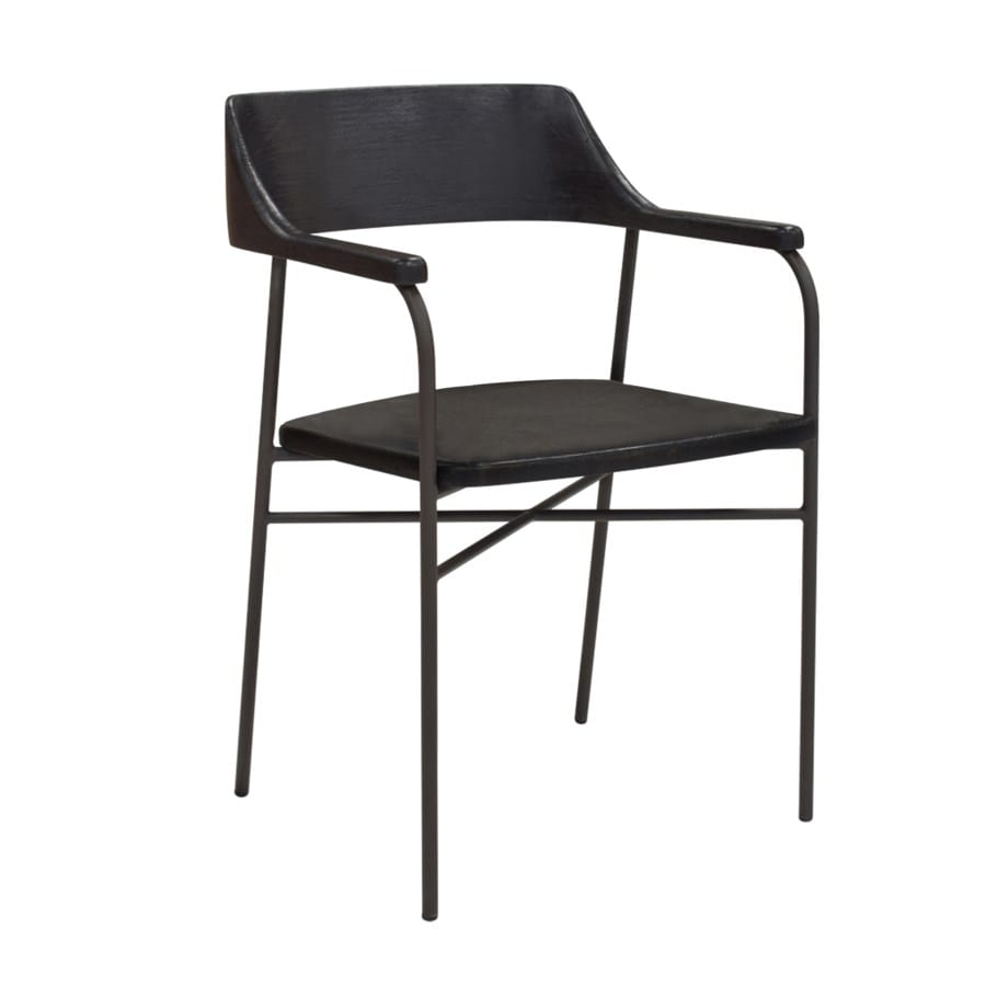 Zephyr Iron-Mango Dining Arm Chair, Bronze Set of 2 by Jeffan | Dining Chairs | Modishstore