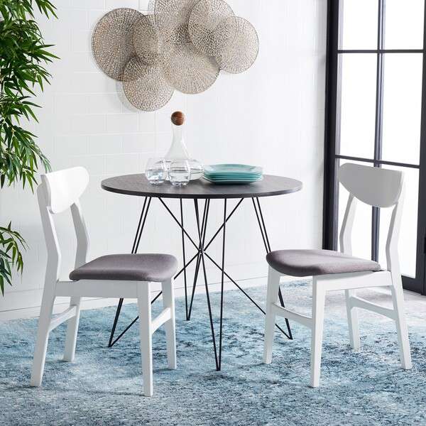 Safavieh Lucca Retro Dining Chair Set Of 2 - White | Dining Chairs | Modishstore - 4