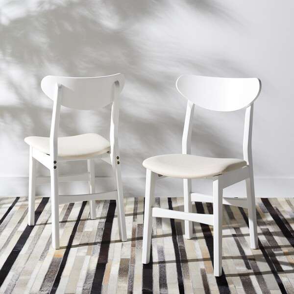 Safavieh Lucca Retro Dining Chair Set Of 2 - White | Dining Chairs | Modishstore - 4