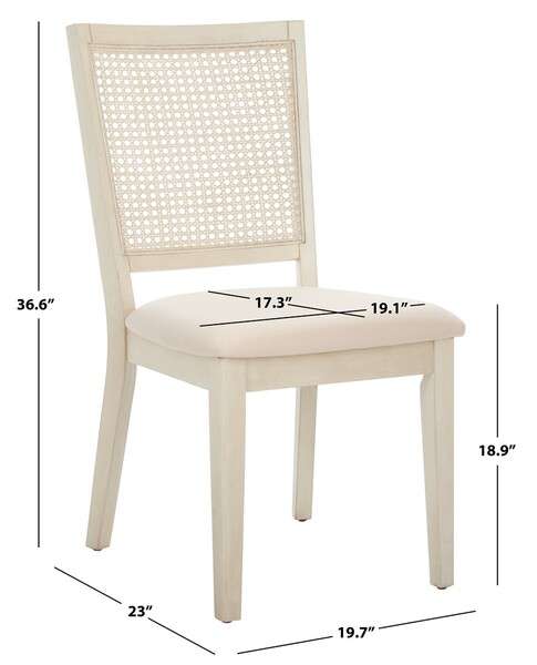Safavieh Margo Dining Chair Set Of 2 - White Washed | Dining Chairs | Modishstore - 4