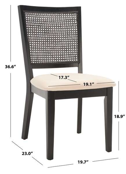 Safavieh Margo Dining Chair Set Of 2 - Black | Dining Chairs | Modishstore - 4