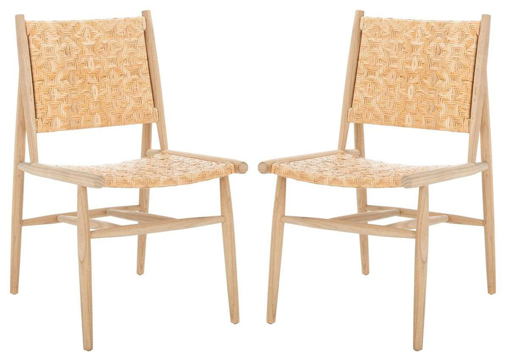 Safavieh Adira Rattan Dining Chair Set Of 2 - All Natural | Dining Chairs | Modishstore - 2