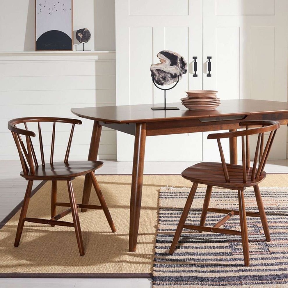 Safavieh Ceres Dining Chair Set Of 2 - Walnut | Dining Chairs | Modishstore - 4