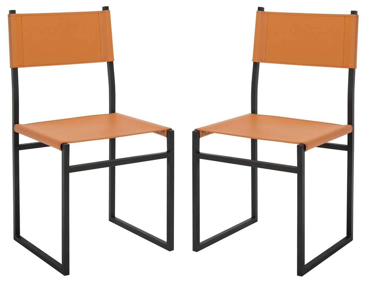 Safavieh Layne Dining Chairs Set Of 2 - Cognac | Dining Chairs | Modishstore - 2