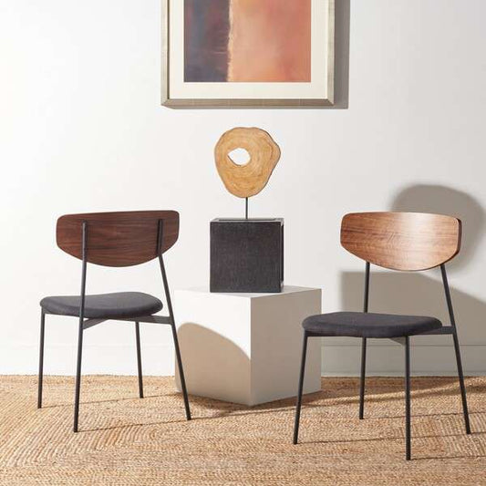 Safavieh Ryker Dining Chair Set Of 2 - Walnut | Dining Chairs | Modishstore