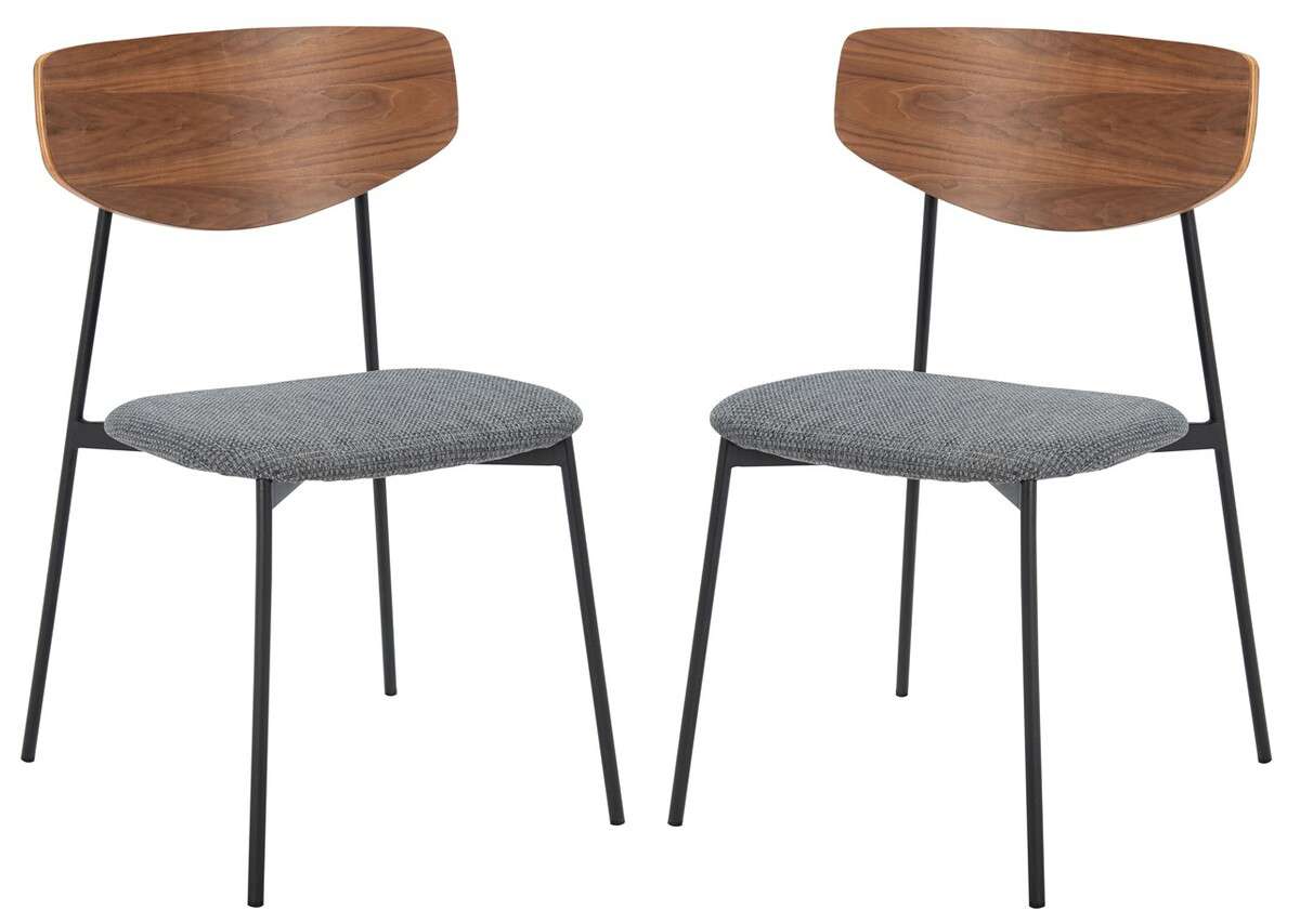 Safavieh Ryker Dining Chair Set Of 2 - Walnut | Dining Chairs | Modishstore - 4