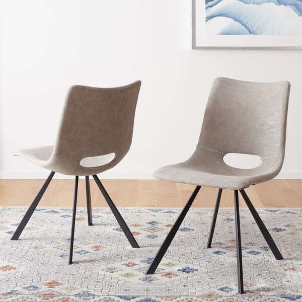 Safavieh Mika Dining Chair Set Of 2 - Stone Gray | Dining Chairs | Modishstore - 4