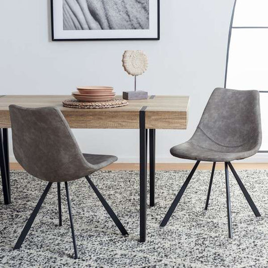 Safavieh Kayne Dining Chair Set Of 2 - Gray | Dining Chairs | Modishstore