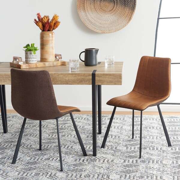 Safavieh Pryer Dining Chair Set Of 2 - Brown | Dining Chairs | Modishstore - 4
