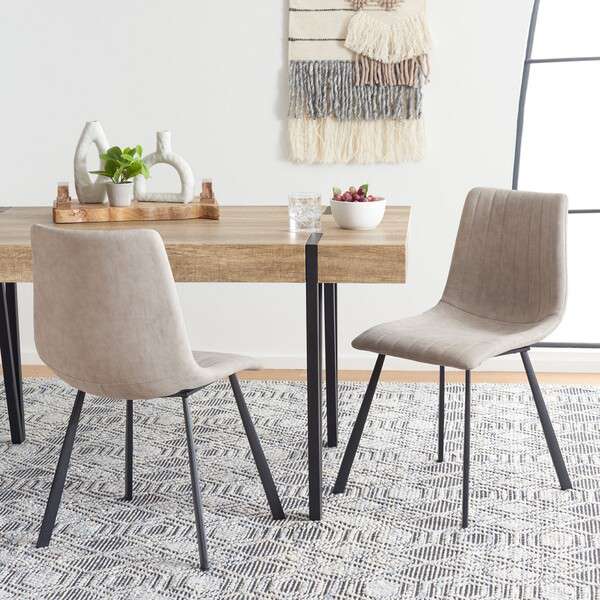 Safavieh Pryer Dining Chair Set Of 2 - Stone Gray | Dining Chairs | Modishstore - 4