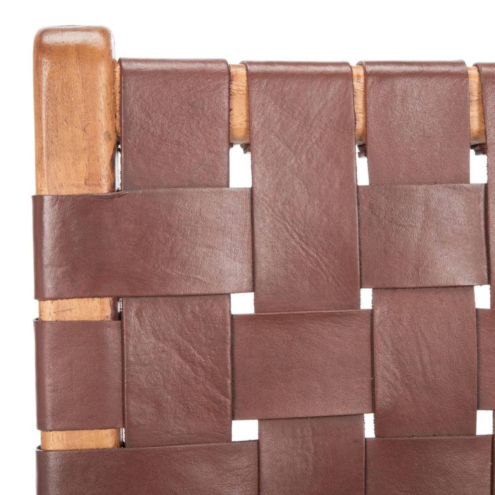 Safavieh Taika Woven Leather Dining Chair- Set of 2 | Dining Chairs | Modishstore - 9